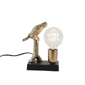 QAZQA Tafellamp pajaro - Goud/messing - Art Deco - L 180mm