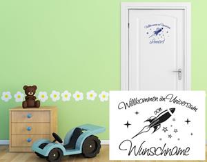 Klebefieber Wunschtext-Wandtattoo Kinderzimmer Wunschtext-Wunschname Universum