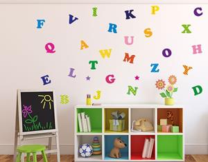 Klebefieber Wandtattoo Kinderzimmer Buntes Alphabet