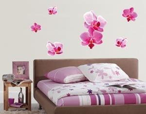 Klebefieber Wandtattoo Blumen Rosa Orchideen