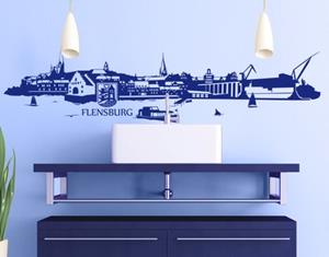 Klebefieber Wandtattoo Architektur & Skyline No.TA90 Skyline Flensburg