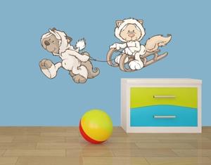 Klebefieber Wandtattoo Kinderzimmer NICI - Snow Cats