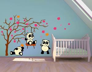 Klebefieber Wandtattoo Kinderzimmer Pandafreunde