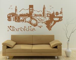 Klebefieber Wandtattoo Architektur & Skyline Detailierte Marokko Skyline