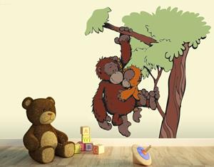 Klebefieber Wandtattoo Kinderzimmer NICI - Orang Utan