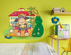 Klebefieber Wandtattoo Kinderzimmer NICI - Jolly Lucy auf dem Pausenhof