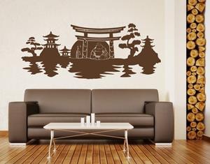 Klebefieber Wandtattoo Badezimmer Buddha Skyline