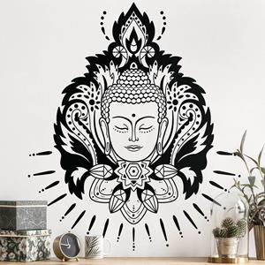 Klebefieber Wandtattoo Badezimmer Lotus mit Buddha