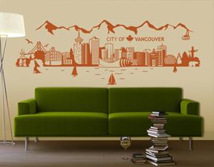 Klebefieber Wandtattoo Architektur & Skyline No.JS3 Vancouver Skyline