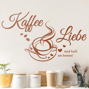 Klebefieber Wandtattoo Küchenspruch Kaffee & Liebe