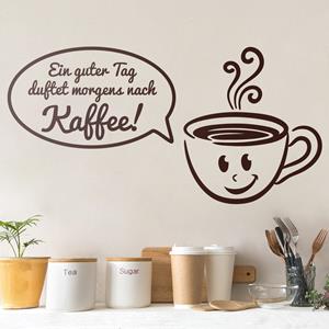 Klebefieber Wandtattoo Küchenspruch Es duftet nach Kaffee