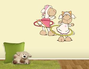 Klebefieber Wandtattoo Kinderzimmer NICI - Amy & Frances Hula Hoop