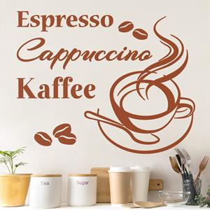 Klebefieber Wandtattoo Küchenspruch Kaffeepause - Espresso Cappucino Kaffee