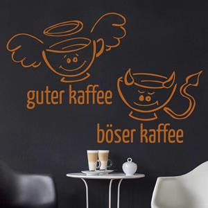 Klebefieber Wandtattoo Spruch Guter böser Kaffee