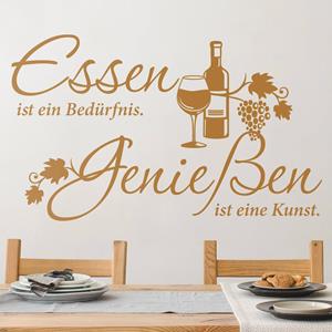 Klebefieber Wandtattoo Küchenspruch Essen und Genießen