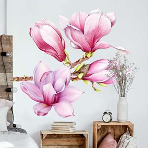 Klebefieber Wandtattoo Aquarell Magnolien Set XXL