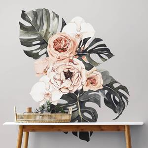 Klebefieber Wandtattoo Aquarell Monstera Bouquet XXL