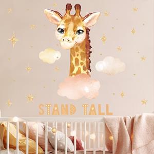 Klebefieber Wandtattoo 37-teilig Aquarell Giraffe - Stand tall