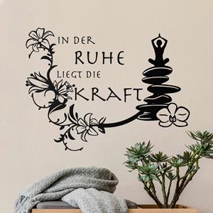 Klebefieber Wandtattoo Spruch In der Ruhe liegt die Kraft