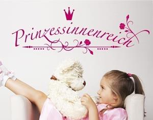 Klebefieber Wandtattoo Kinderzimmer Spruch Prinzessinnenreich