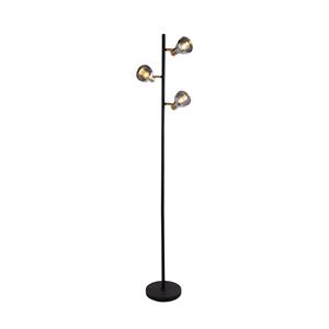 Searchlight Electric Ltd (FOB) Vloerlamp Classy 3-lamps, rookglas