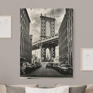 Klebefieber Leinwandbild auf Naturcanvas Manhattan Bridge in America