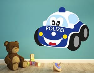 Klebefieber Wandtattoo Kinderzimmer Polizeiauto