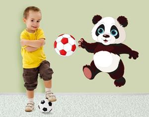 Klebefieber Wandtattoo Kinderzimmer Fußball Panda