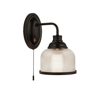 Searchlight Electric Ltd (FOB) Wandlampe Bistro mit Zugschalter, schwarz