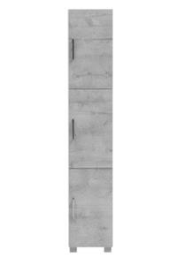 Schildmeyer Badmöbel Badezimmerschrank Samuel mit 3 Schranktüren und Metallgriffen grau
