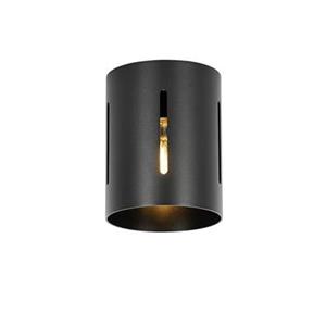 QAZQA Plafondlamp yana - Zwart - Design - D 13cm
