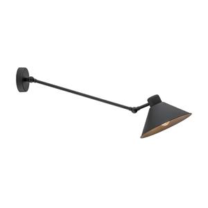 Euluna Wandlamp Alan, bewegelijk, zwart, 1-lamp