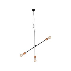 Nowodvorski 3-lichts hanglamp Sticks zwart met goud 6268