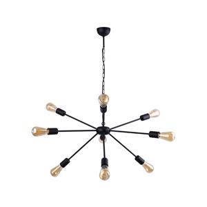 Nowodvorski Zwart hanglamp Rod met 9 fittingen 9734