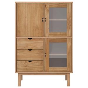 vidaXL Hoge kast OTTA 85x43x125 cm massief grenenhout