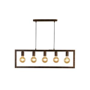 Searchlight Electric Ltd (FOB) Hanglamp Rustic 5-lamps, roestbruin