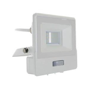 v-tac LED-Flutlichtstrahler mit PIR-Sensor - Samsung - IP65 - Weiß - 10W - 735 Lumen - 3000K - 5 Jahre