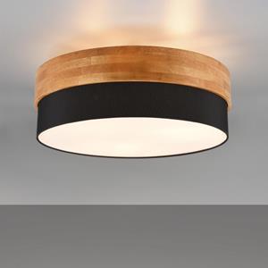 Trio international Ø 50cm plafondlamp Seasons hout met zwart 611500302