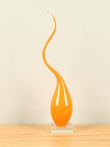 HO-Jeuken Asbestemming, glazen druppel oranje, 43 cm, B014