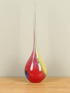 HO-Jeuken Asbestemming, glazen pegel rood/blauw/geel, 51 cm, B004