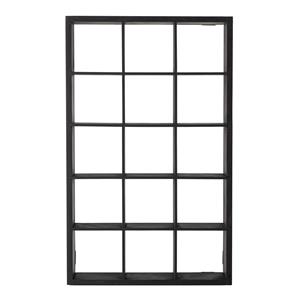 Bloomingville-collectie Houten wandkast met vakken Olinn zwart 66x41 cm