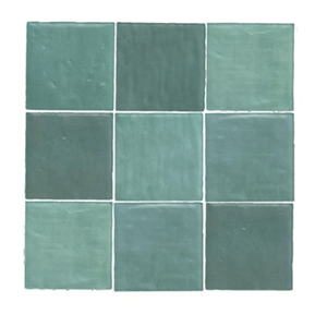 Terre d'Azur Maroc wandtegel 11.5x11.5cm groen - 29 stuks per doos