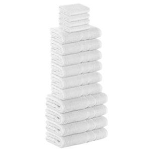 StickandShine Handtuch Set »4x Gästehandtuch 6x Handtücher 4x Duschtücher als SET in verschiedenen Farben (14 Teilig) 100% Baumwolle 500 GSM Frottee 14er Handtuch Pack«, 100