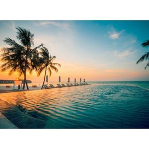 Papermoon Fotobehang Sunset on Maldives