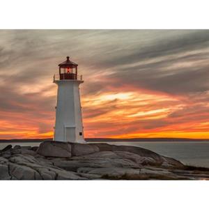 Papermoon Fotobehang Lighthouse Peggy Cove Sunset