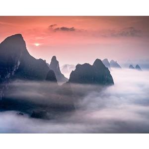 Papermoon Fotobehang Karst Mountains in Guilin China