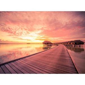 Papermoon Fotobehang Water Bungalows Maldives