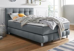 andas Boxspring Salo XXL in fluwelige look of structuurstof, 6 breedten in extra lang 220 cm, 4 hardheden