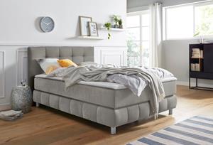 andas Boxspring Salo XXL in fluwelige look of structuurstof, 6 breedten in extra lang 220 cm, 4 hardheden