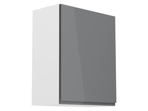 Mobistoxx Hoge keukenkast ASPAS 1 deur links 60 cm wit/hoogglans grijs